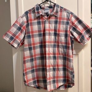 Mens L Columbia button down